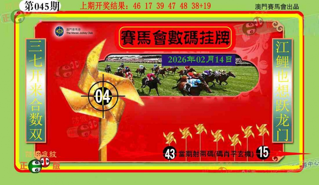 045期数码挂牌[图]