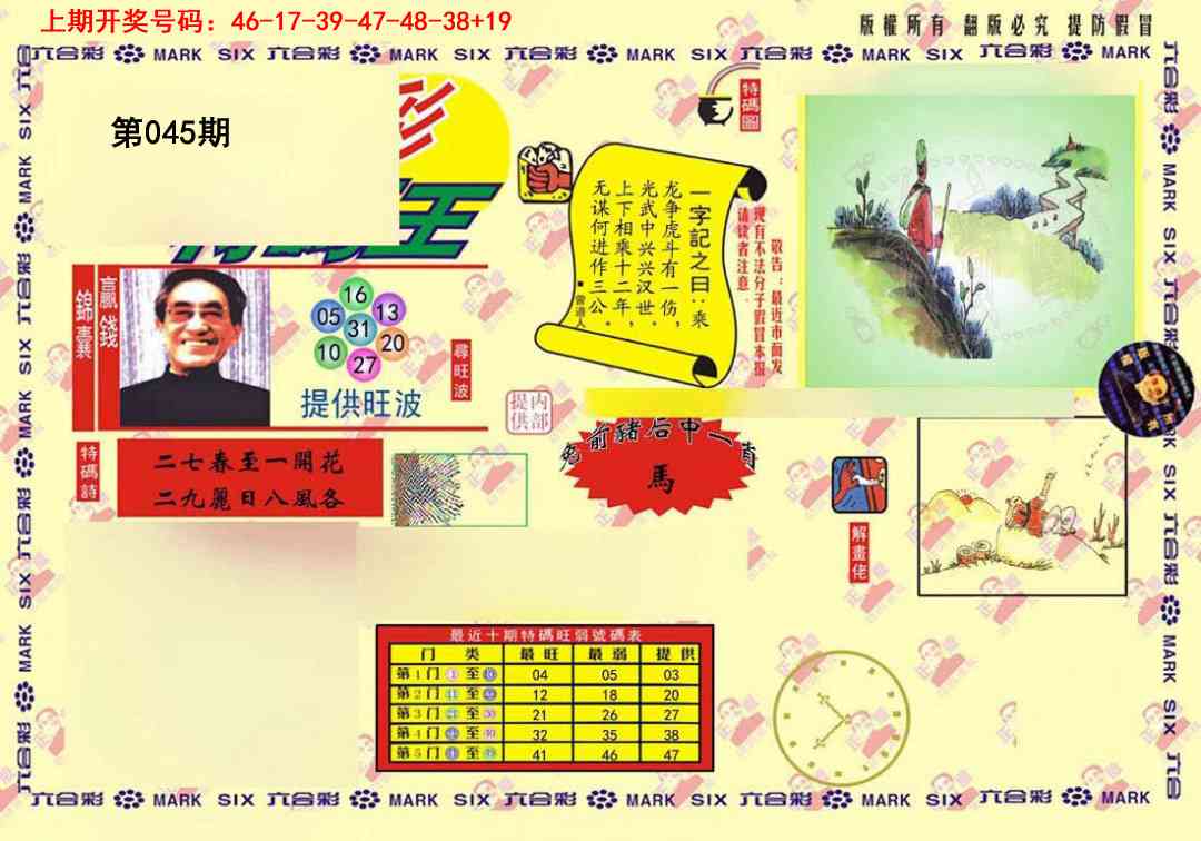 045期心水特码(信封)[图]