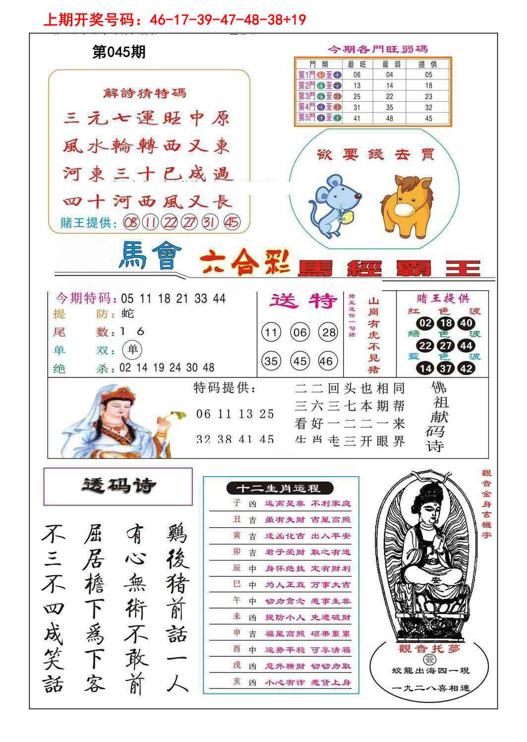 045期马经霸王[图]