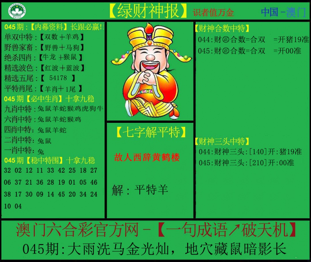 045期绿财神[图]