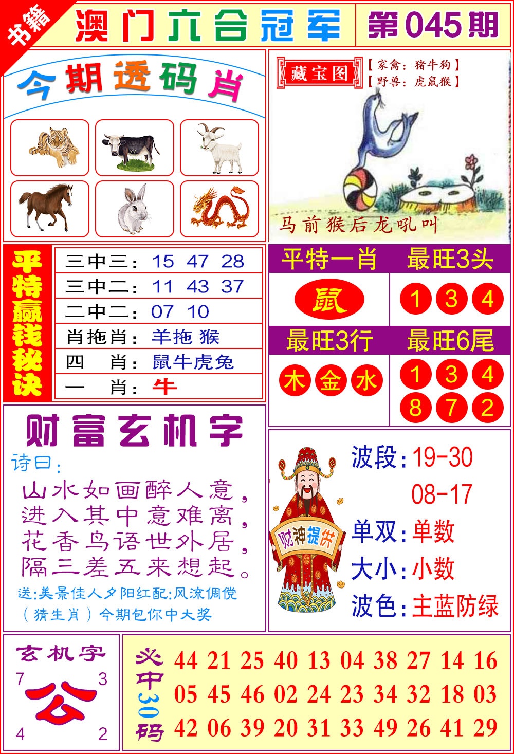 045期澳门六合冠军[图]